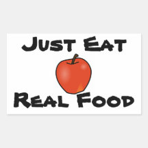 Just Eat Real Food Rectangular Stickers