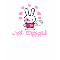 Just Engaged Cute Bunny w/Ring! t-shirts
