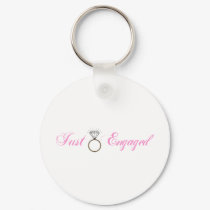 Just Engaged (Diamond Engagement Ring) keychains