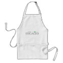 Just Engaged (Green Heart Scroll) aprons