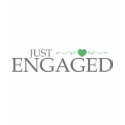 Just Engaged (Green Heart Scroll) t-shirts