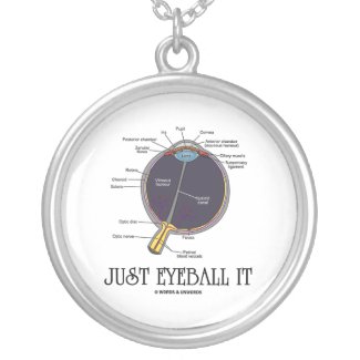 Just Eyeball It (Eye Anatomy Approximation Saying) necklace
