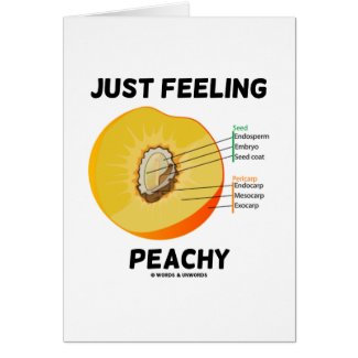 Just Feeling Peachy (Peach Anatomy) Greeting Cards