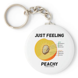 Just Feeling Peachy (Peach Anatomy) Key Chains