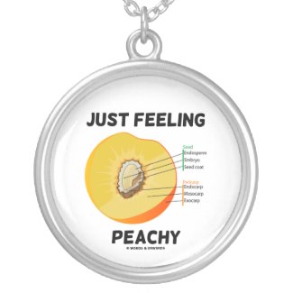 Just Feeling Peachy (Peach Anatomy) Personalized Necklace