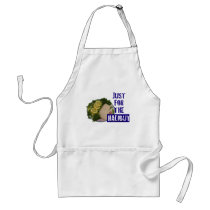 'just for the halibut' humorous parody Apron by popiconz 'just for the halibut' humorous parody Apron