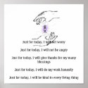 Just for today, I will not worryJust fo... posters