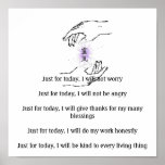 Just for today, I will not worryJust fo... Poster