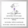 Just for today, I will not worryJust fo... Poster