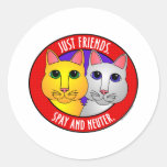 Just Friends-Cats Round Stickers