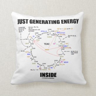 Just Generating Energy Inside Krebs Cycle Humor Throw Pillows