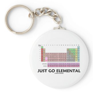 Just Go Elemental (Periodic Table Of Elements) keychain