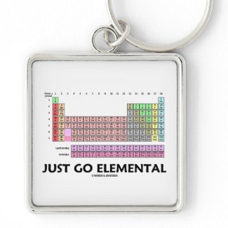 Just Go Elemental (Periodic Table Of Elements) keychain