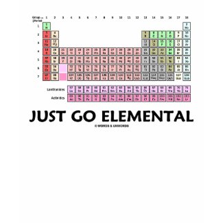 Just Go Elemental (Periodic Table Of Elements) shirt
