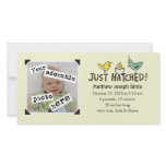 Just Hatched! Baby Announcement Photo Greeting Card