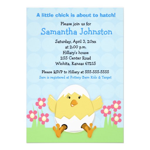 Just Hatched Easter Baby Shower Invitation