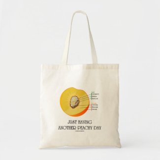Just Having Another Peachy Day (Peach Anatomy) Tote Bag