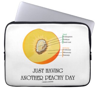 Just Having Another Peachy Day (Peach Anatomy) Laptop Sleeves