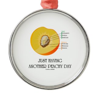 Just Having Another Peachy Day (Peach Anatomy) Christmas Tree Ornaments