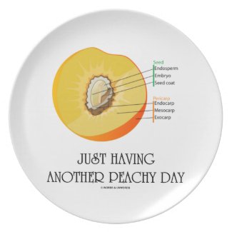Just Having Another Peachy Day (Peach Anatomy) Dinner Plate