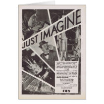 Just Imagine movie ad Greeting Cards