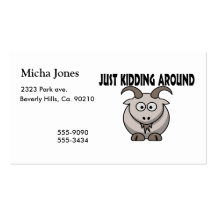 Just Kidding Around Goat Business Cards