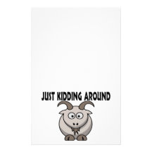 Just Kidding Around Goat Stationery Design