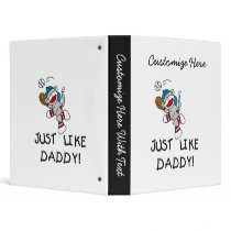 Just Like Daddy Baseball Tshirts and Gifts Vinyl Binders