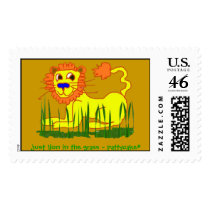 just lion in the grass - pattycake* postage
