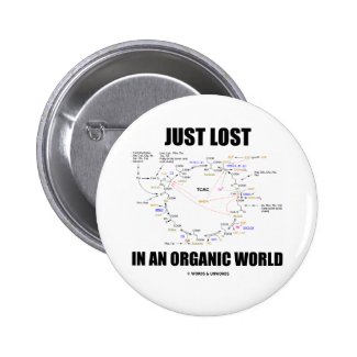 Just Lost In An Organic World (Krebs Cycle Humor) Pinback Button
