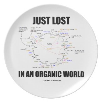 Just Lost In An Organic World (Krebs Cycle) Dinner Plate