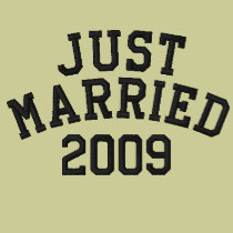 Just Married 2009 embroidered shirts