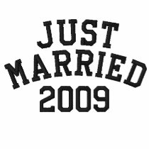Just Married 2009 embroidered shirts by OccasionsByMadeleine Just Married 2009 embroidered shirts