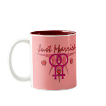 Just Married Abstract Venus Mugs