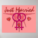 Just Married Abstract Venus Poster