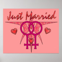 Just Married Abstract Venus Poster