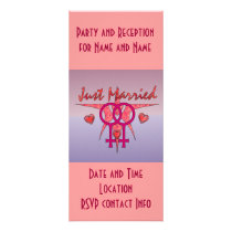 Just Married Abstract Venus rack cards by orsobear Just Married Abstract Venus rack cards