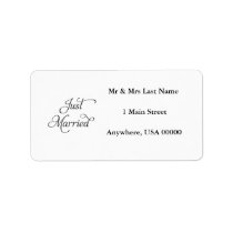 Just Married Address Lables labels