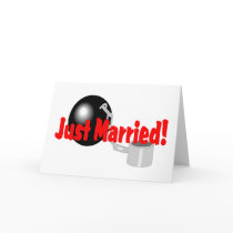 Just Married (Ball and Chain) cards by BacheloretteGirl Just Married (Ball and Chain) cards
