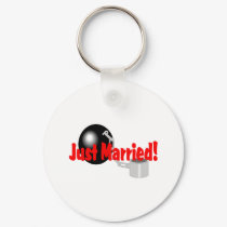 Just Married (Ball and Chain) keychains by BacheloretteGirl Just Married (Ball and Chain) keychains