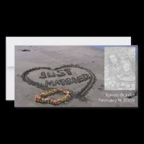 Just Married Beach fotokarten by aura2000 Just Married Beach fotokarten