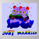 Just Married Bears Print