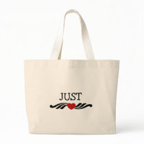 Just Married Bride and Groom Tote Bag