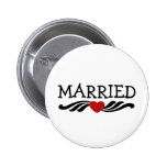 Just Married Bride and Groom Pin