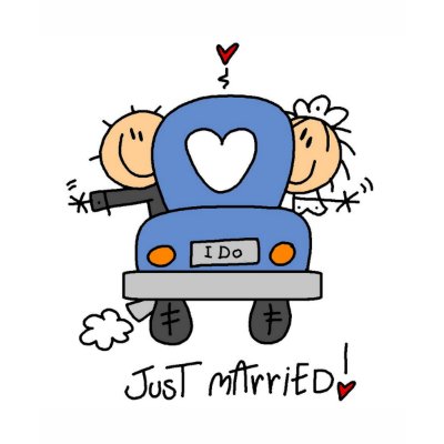 Just Married Bride and Groom T-shirts and Gifts