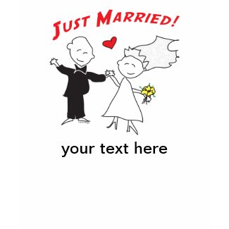 Just Married Bride and Groom shirt