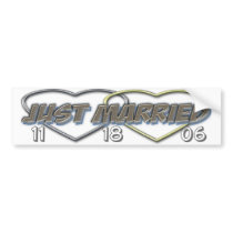 Just married bumper (change the date ) bumper stickers by teeshop Just married bumper (change the date ) bumper stickers