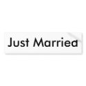 Just Married bumper stickers