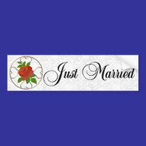 Just Married BUMPER STICKER bumper stickers