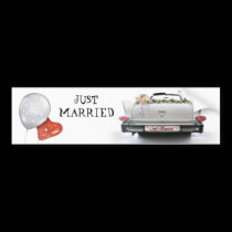 Just Married bumper stickers